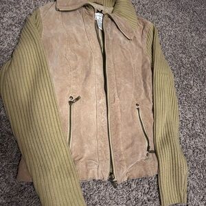 Live a Little Tan and Olive Leather Jacket